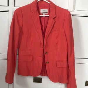 Coral Jcrew Schoolboy Blazer